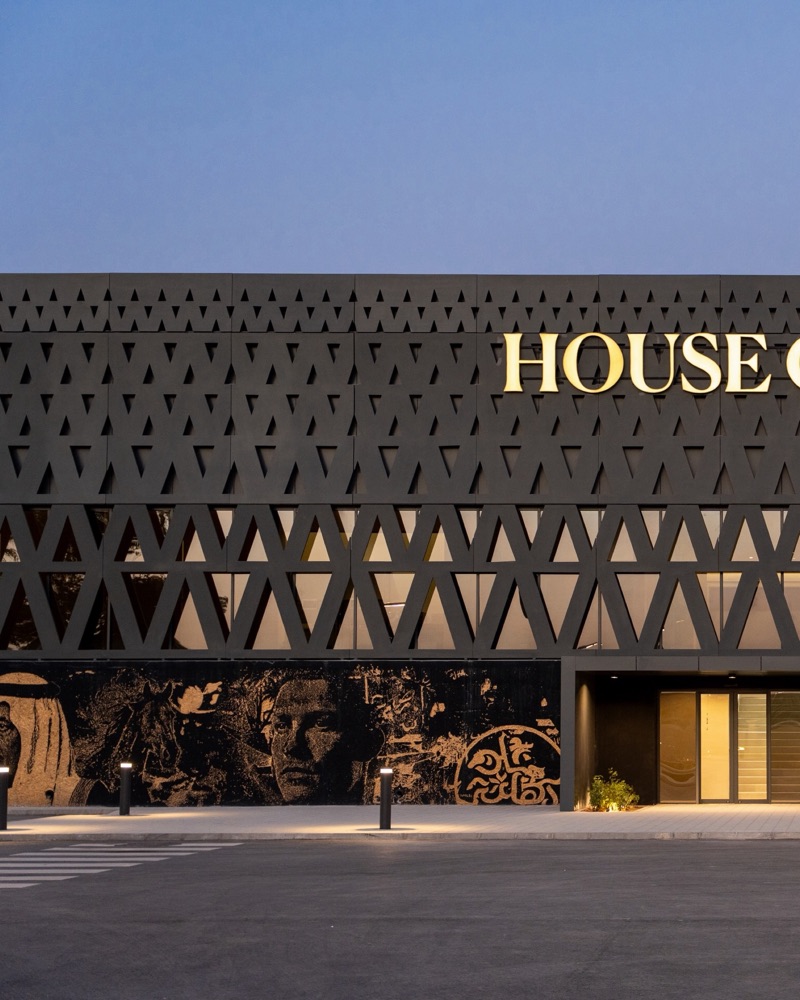 House of Nassr — Cristiano Ronaldo tile-mosaic façade, Riyadh