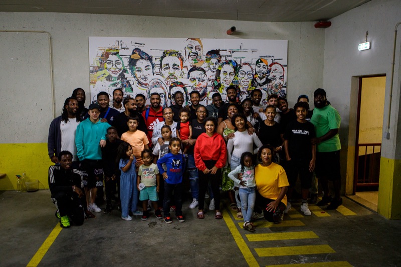 Bairros - PER7 community mural with Vhils, Quinta Grande